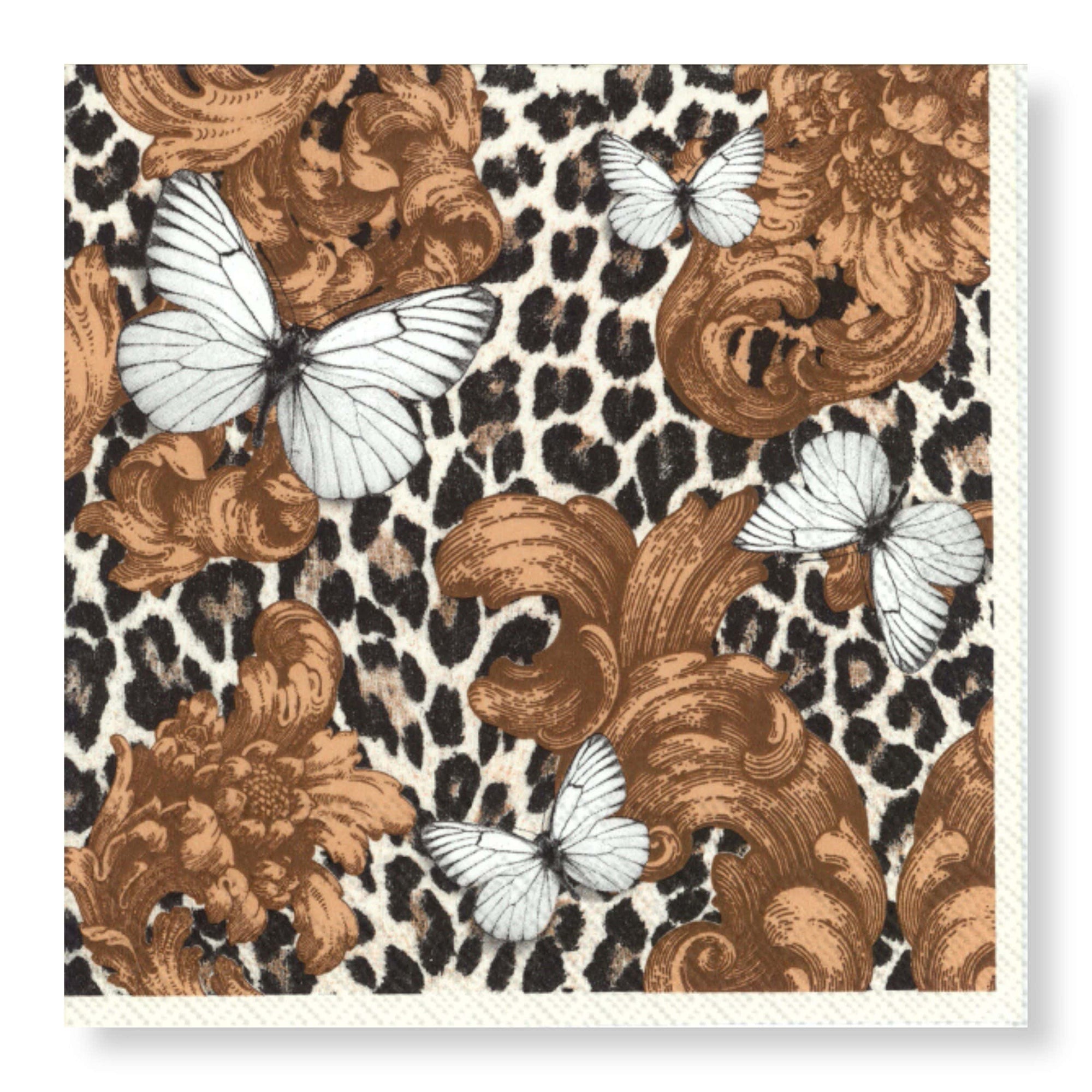 Manor Road Baroque Leopard Cocktail Napkins 20Pk (Case of 6)