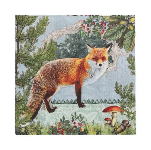 Papstar Papstar Napkins Fox Portrait 33cmx33cm (Case of 10)