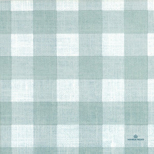 Manor Road Linen Gingham Duck Egg Dinner Napkins 20Pk (Case of 6)