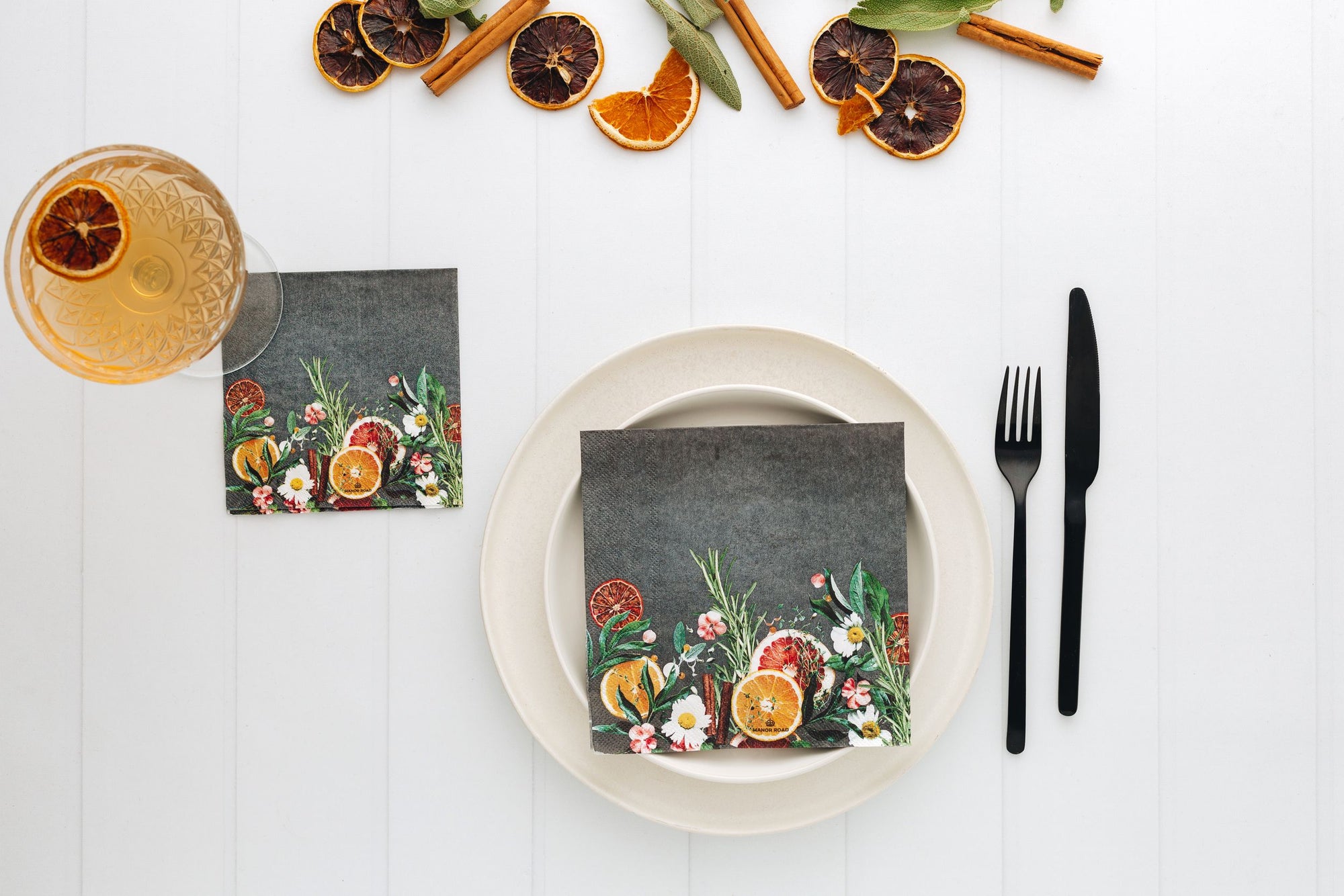 Manor Road Scattered Herbs Luncheon Napkins 20Pk (Case of 6)