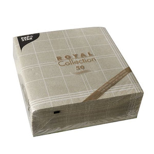 Papstar Royal Collection Napkins Kitchen Craft - Sand 40x40cm 50pk (Case of 5)