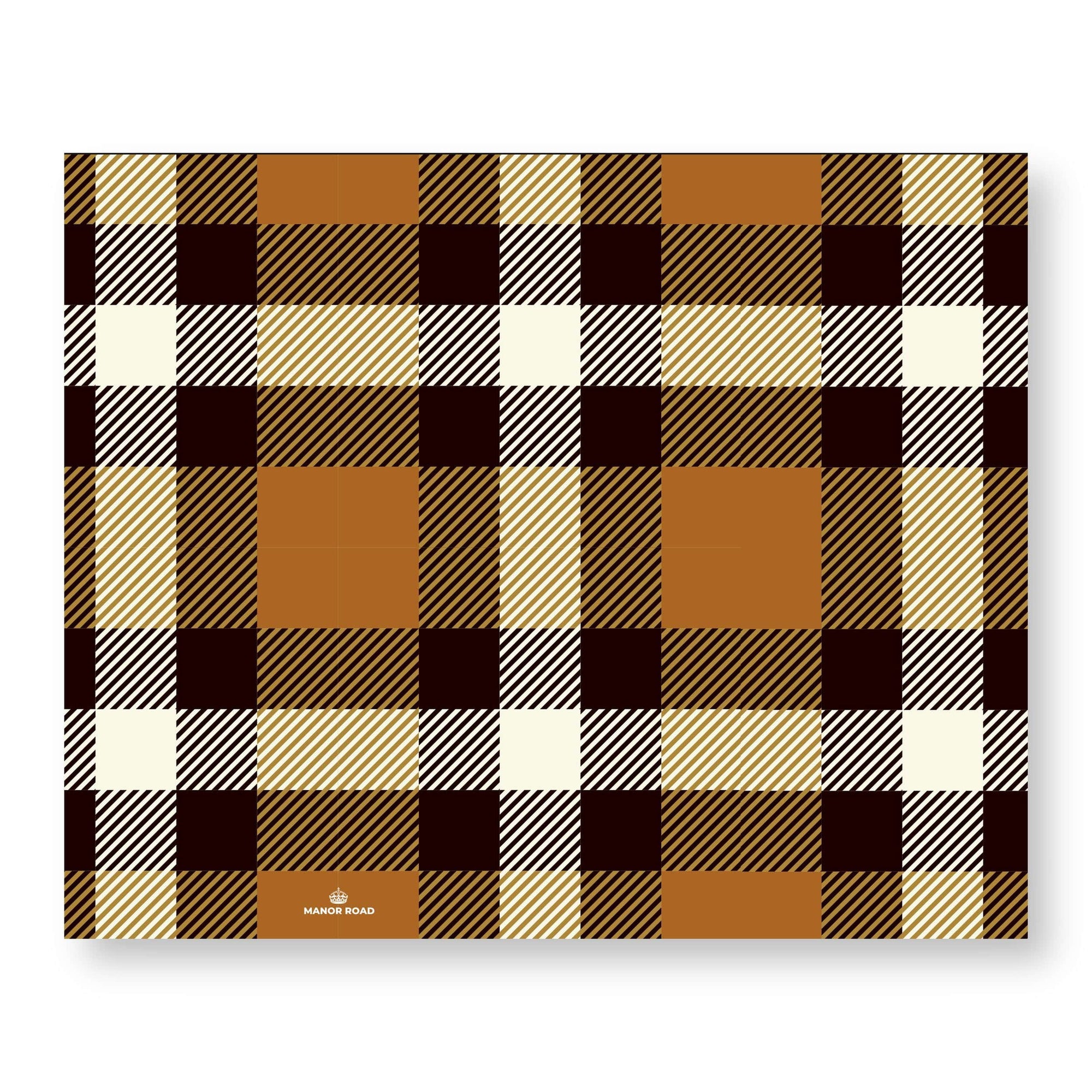 Manor Road Classic Plaid Tan Placemats 30Pk (Case of 2)