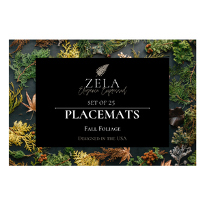 Zela Fall Foliage Placemats 25pk (Case of 2)