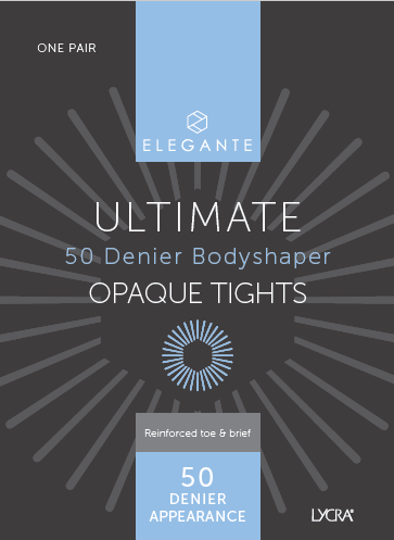 Elegante Elegante Ultimate Black Bodyshaper Tights Large 1pk (Case of 6)