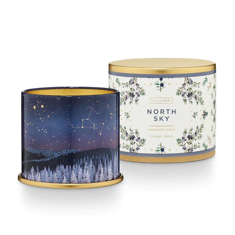 Illume North Sky Large Tin Candle 11.8oz (Case of 2)