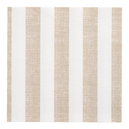 Papstar Royal Collection Napkins Lines - Sand 40x40cm 20pk (Case of 8)