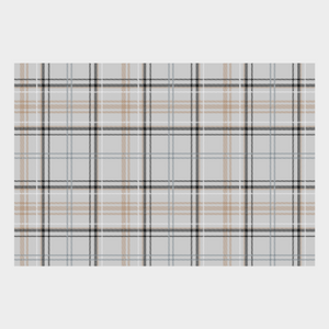 Zela Timeless Elegance Grey Plaid Placemats 25pk (Case of 2)