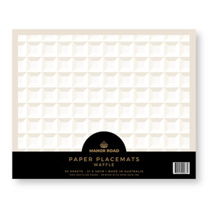 Manor Road Waffle Placemats 30Pk (Case of 2)