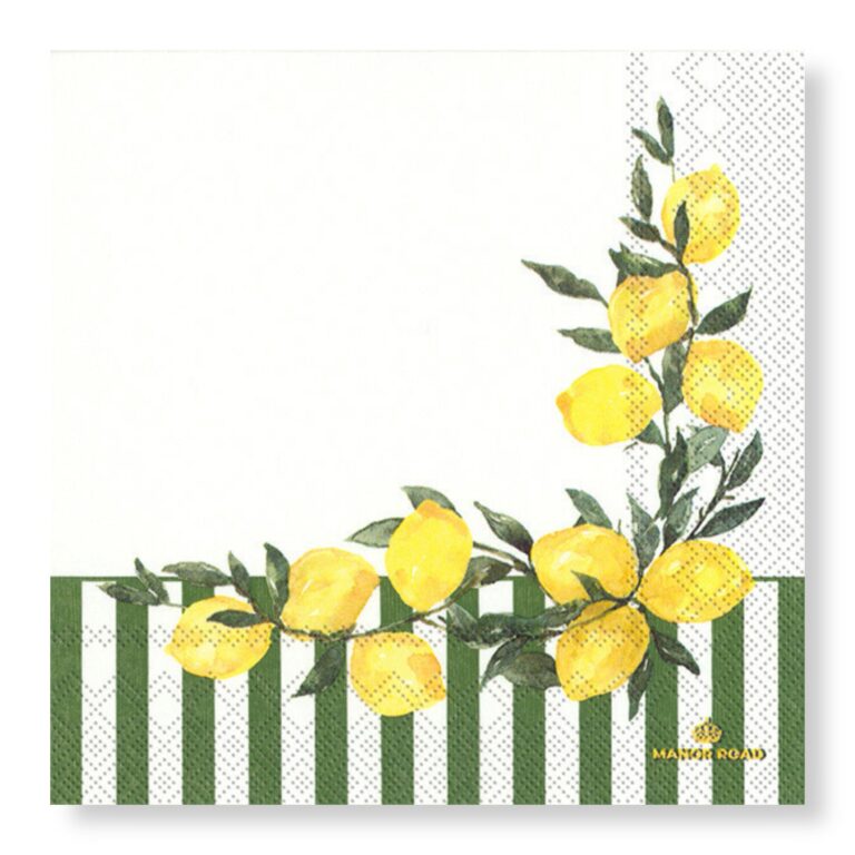 Manor Road Limoncello Luncheon Napkins 20Pk (Case of 6)
