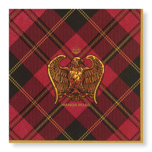 Manor Road Eagles on Tartan Luncheon Napkins 20Pk (Case of 6)