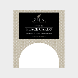 Zela Timeless Elegance Golden Shell Place Cards 25pk (Case of 2)