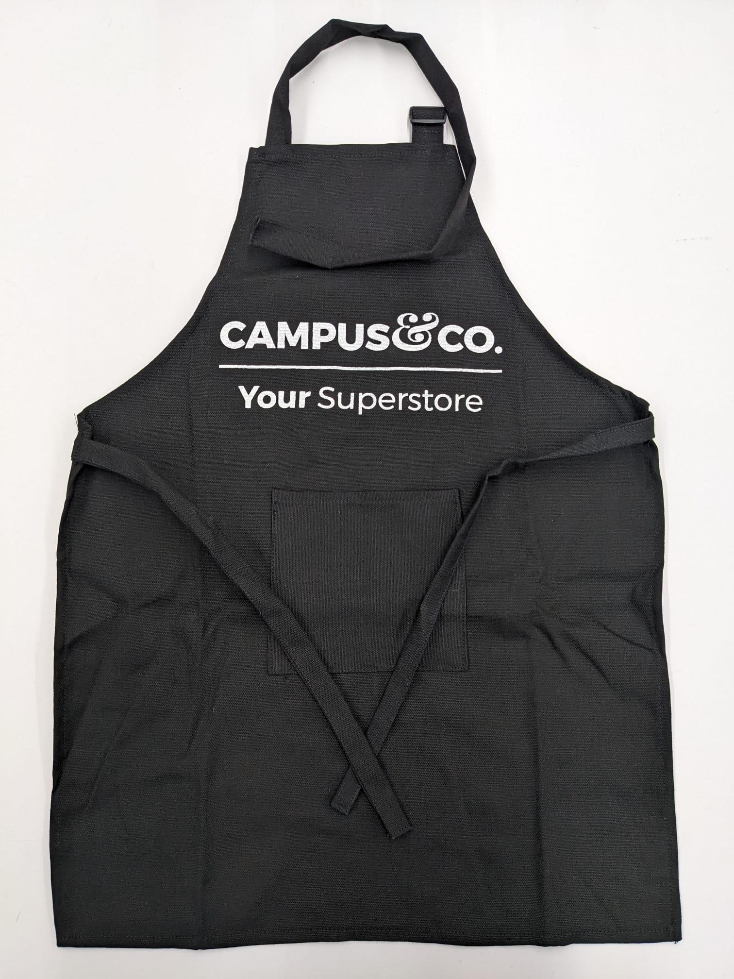 Kids' Black Apron with Campus&Co. Printed Logo (1 Count)