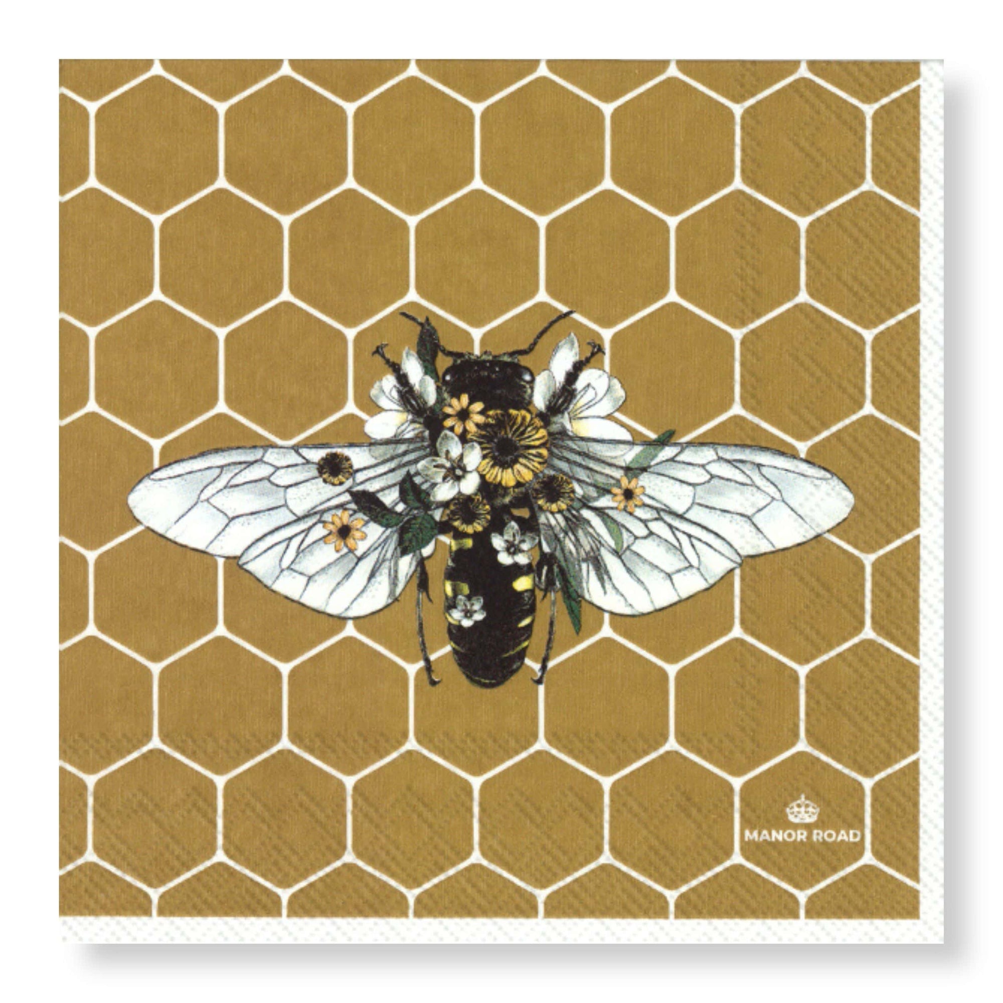 Manor Road Honeycomb Luncheon Napkins 20Pk (Case of 6)