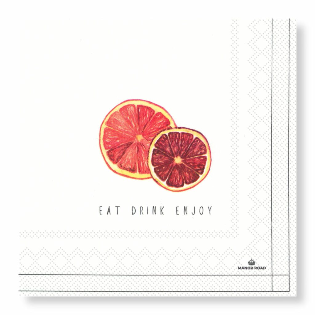 Manor Road Blood Orange Luncheon Napkins 20Pk (Case of 6)