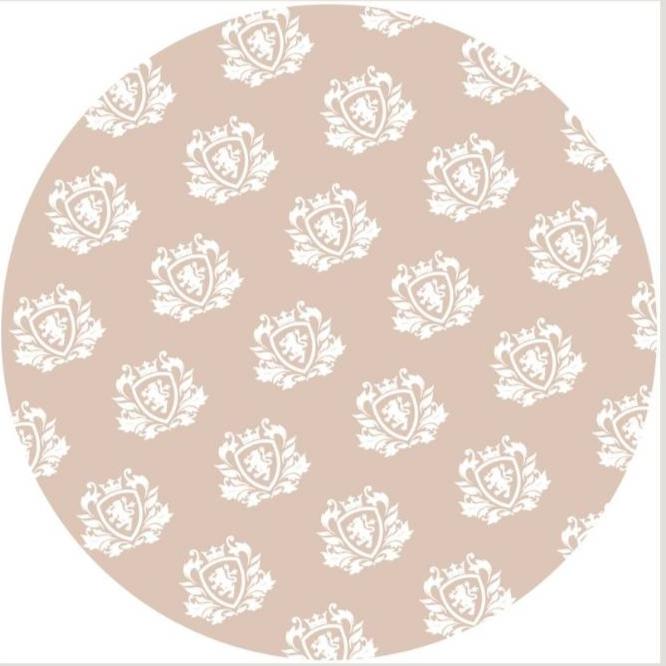 Zest Trading Beige Coat of Arms Circle Greaseproof Paper (Case of 50)