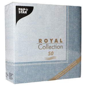 Papstar Royal Collection Napkins Linum - Arctic Blue 40x40cm 50pk (Case of 5)