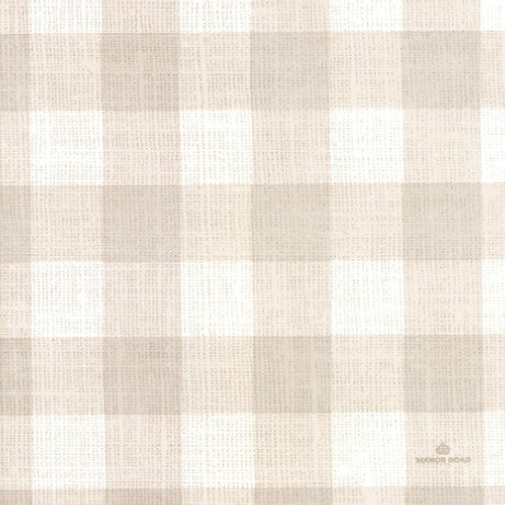 Manor Road Linen Gingham Natural Dinner Napkins 20Pk (Case of 6)