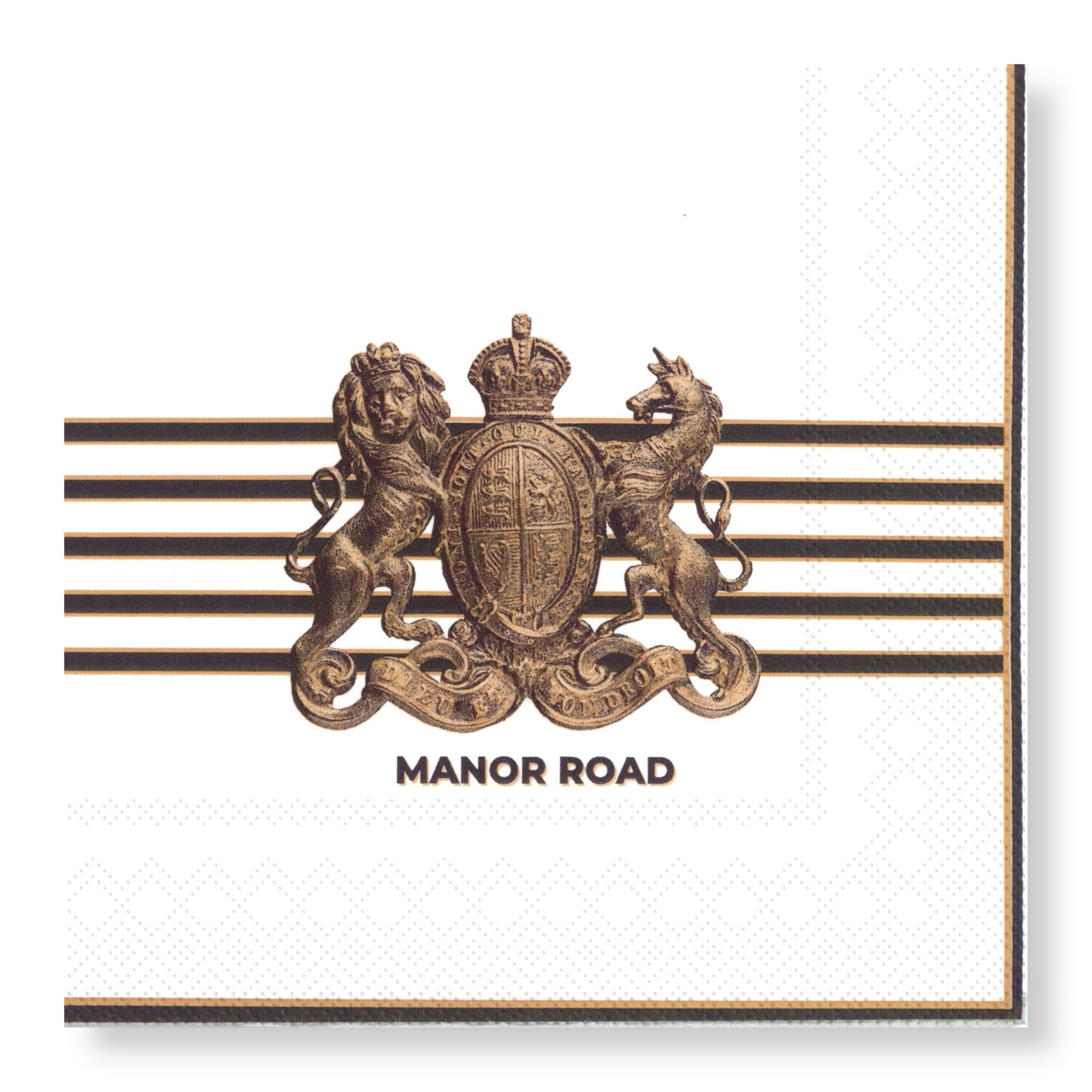 Manor Road Regal Stripes Luncheon Napkins 20Pk (Case of 6)