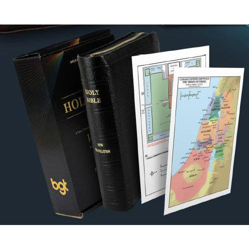 J.N. Darby Bonded leather Pocket Sized Bible with Zip/New Maps (Case of 10)